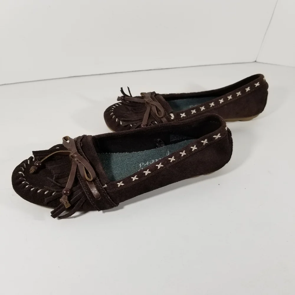 American Eagle Moccasins Shoes Women's Size 7 Dark Brown Leather Driving
